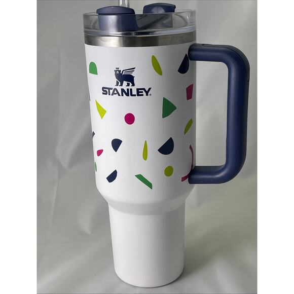 Stanley Flowstate Abstract Geo H2.0 Quencher Stainless Steel 40oz Tumbler NEW - Picture 1 of 6